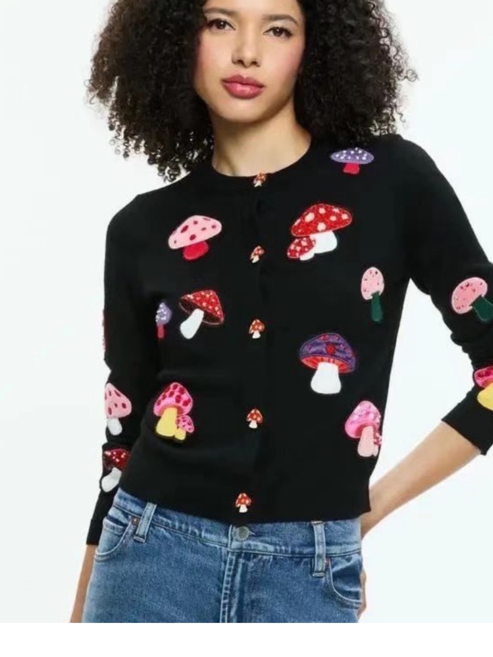 Alice + Olivia Ruthy Mushroom Cardigan